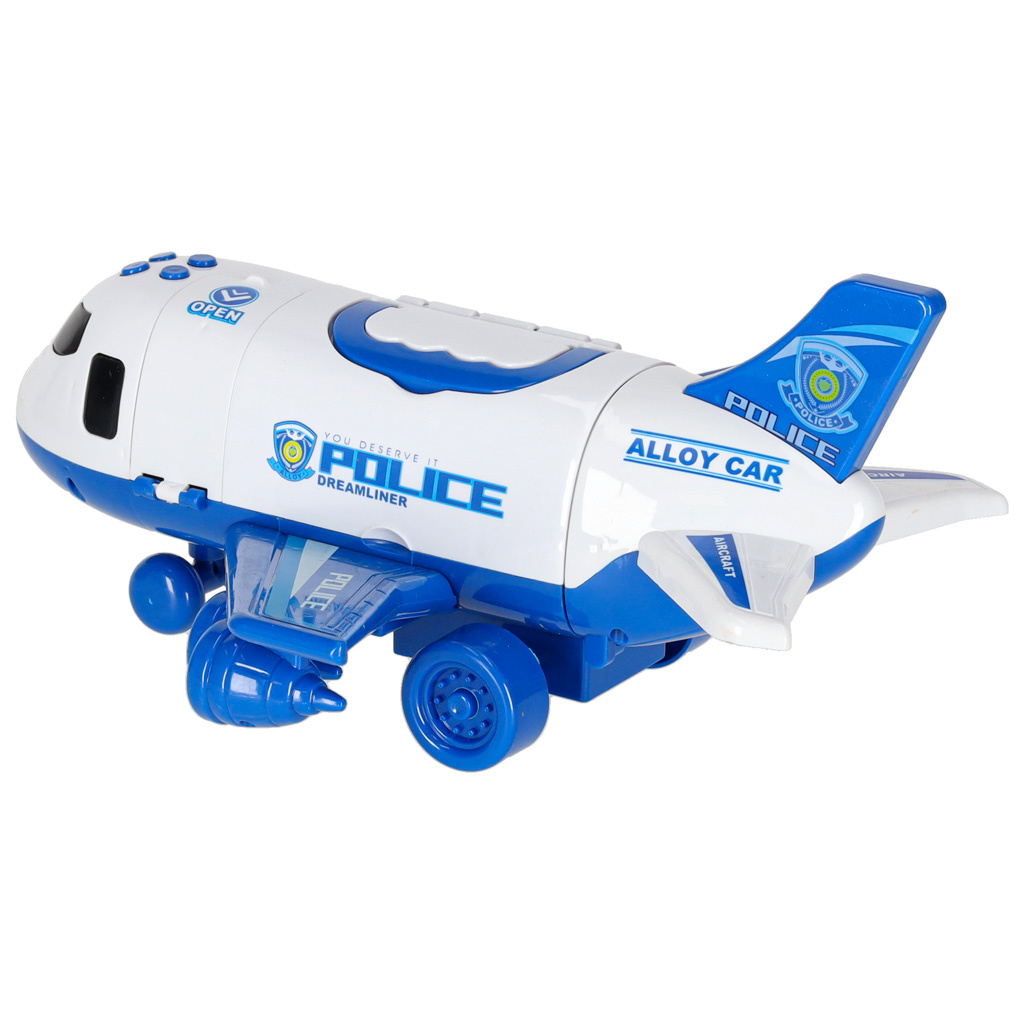 Transporter-samolot-3-auta-policja-174880 Transporterio lėktuvas + 3 policijos automobiliai