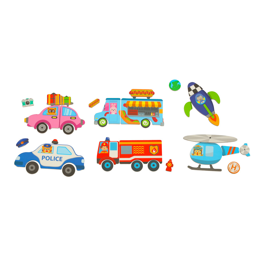 Ukladanka-puzzle-magnetyczne-srodki-transportu-146168 Magnetinė transporto priemonių dėlionė