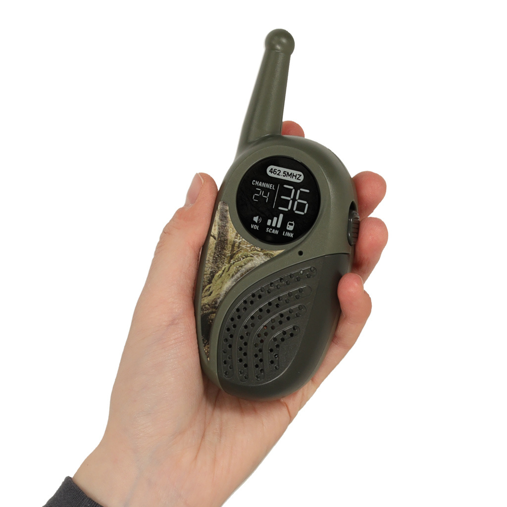 Walkie-Talkie-krotkofalowka-zestaw-z-centrala-dla-dzieci-khaki-161348 Vaikams skirtas "Walkie talkie" radijo imtuvų rinkinys su PBX, skirtas kariuomenei 333 m atstumu