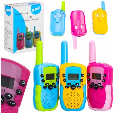 Walkie-talkie-krotkofalowka-dla-dzieci-zestaw-3-sztuki-183932 Vaikams skirtas 3 dalių rinkinys "Walkie Talkie Walkie