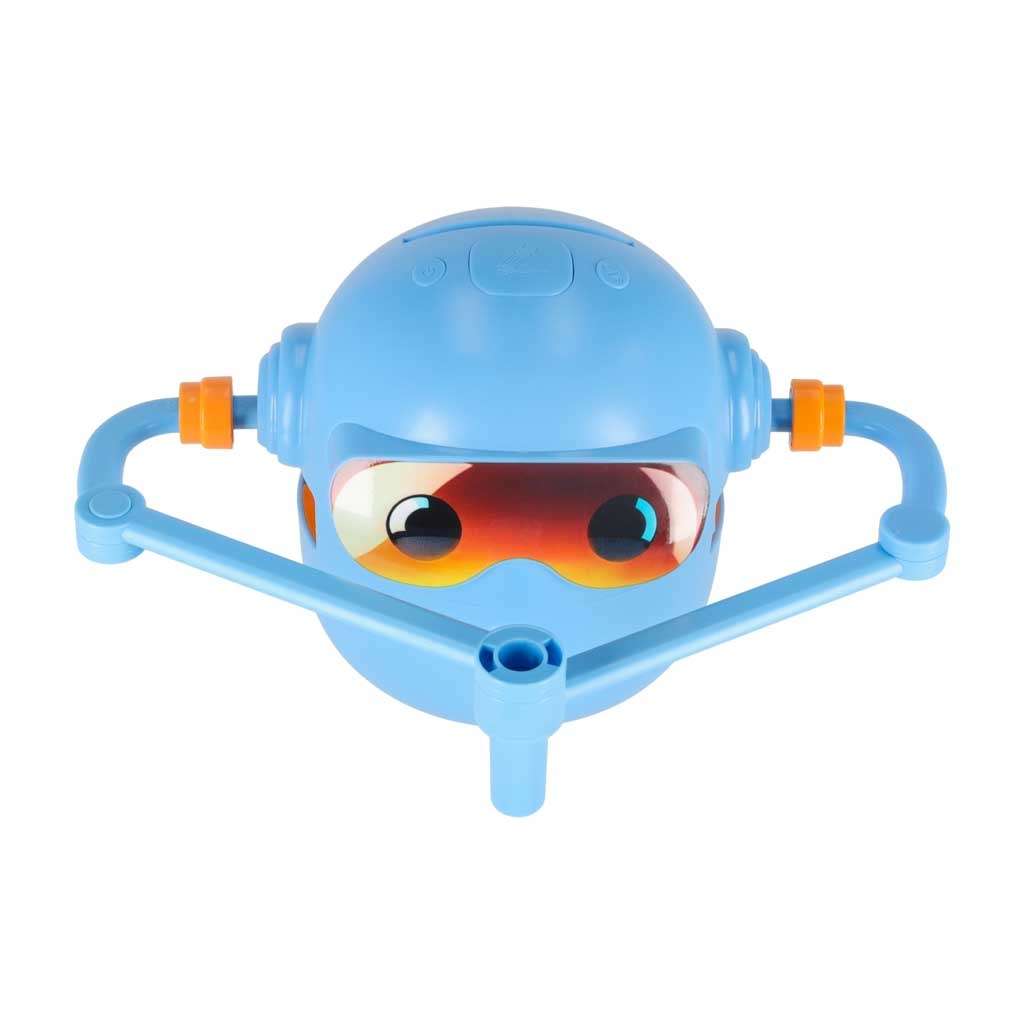 Zabawka-interaktywna-edukacyjna-robot-nauka-rysowania-fiszki-mazaki-niebieski-181124 Interaktyvus mokomasis robotas-žaislas, mokantis piešti flomasteriais mėlynos spalvos