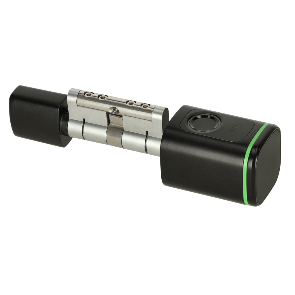 Zamek-elektroniczny-wkladka-do-drzwi-na-kod-odcisk-palca-bluetooth-153930 Durų spynos pirštų atspaudų cilindras juodas