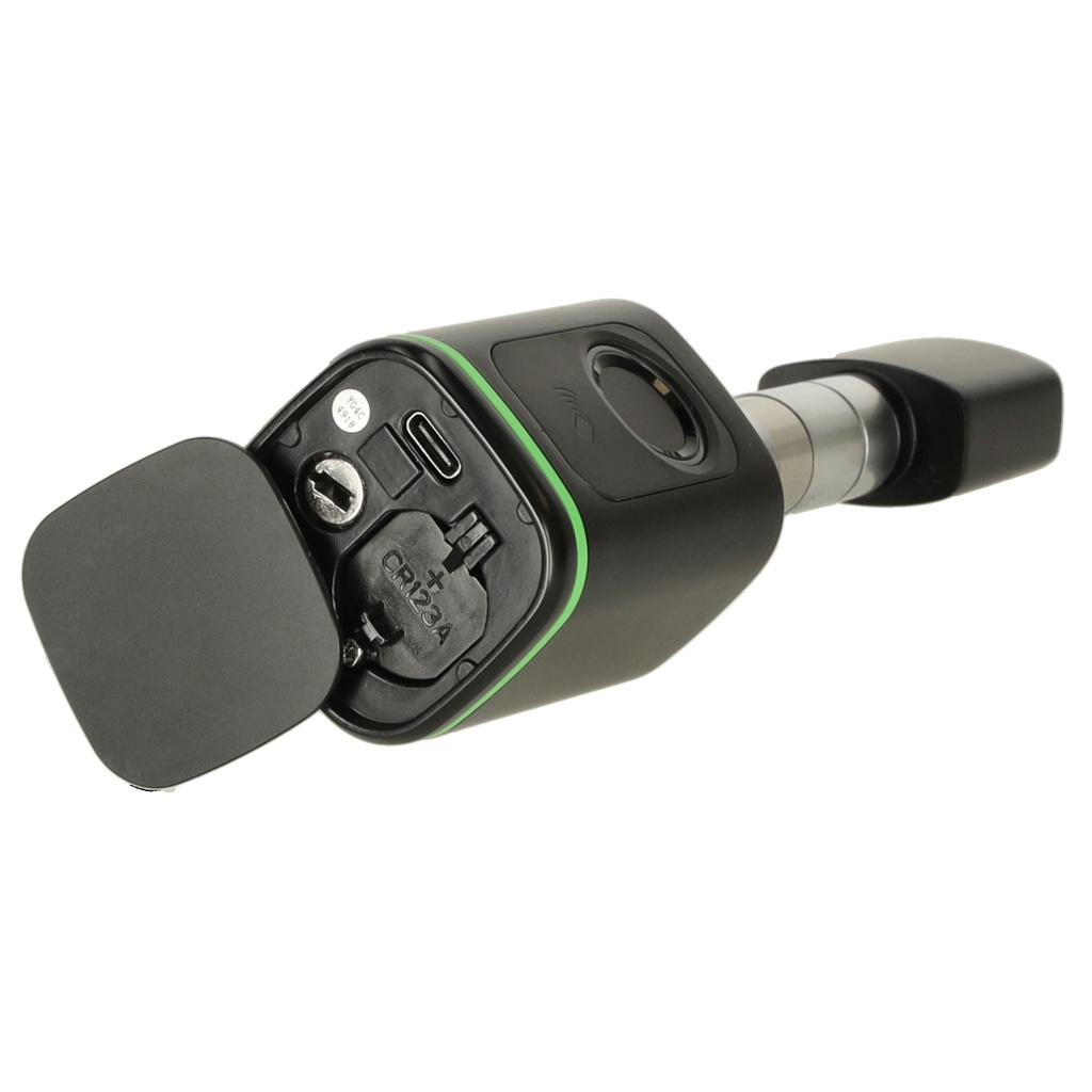 Zamek-elektroniczny-wkladka-do-drzwi-na-kod-odcisk-palca-bluetooth-153931 Durų spynos pirštų atspaudų cilindras juodas