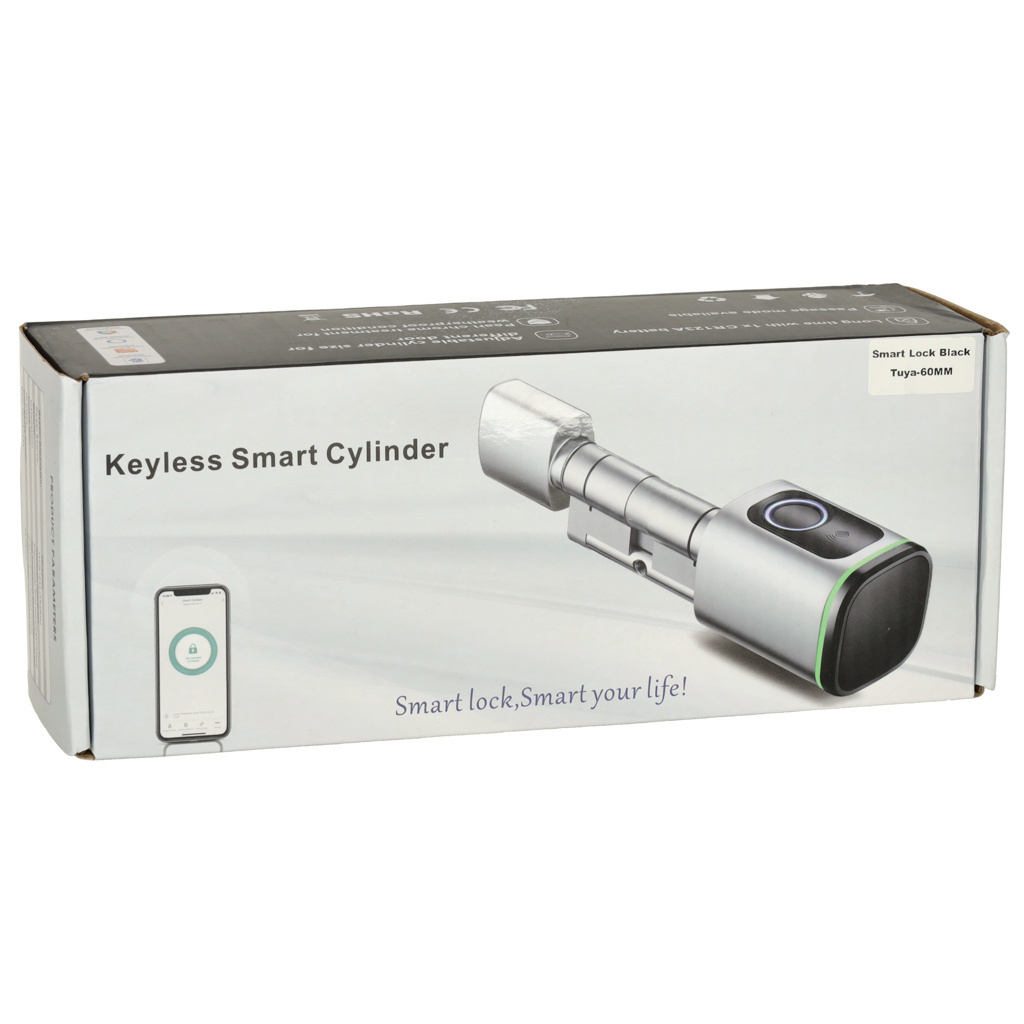 Zamek-elektroniczny-wkladka-do-drzwi-na-kod-odcisk-palca-bluetooth-153937 Durų spynos pirštų atspaudų cilindras juodas