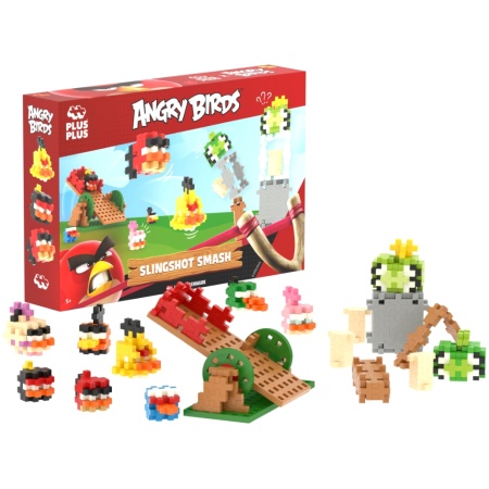 plus-plus-konstruktorius-angry-birds-katapultos-smugis Plus Plus konstruktorius Angry Birds Katapultos smūgis