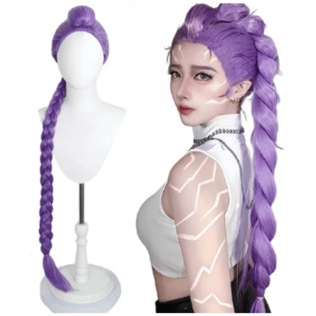 rumicosplaywig K-Pop Demon Hunters Rumi Plaukų Kasa Perukas 120 cm ilgio