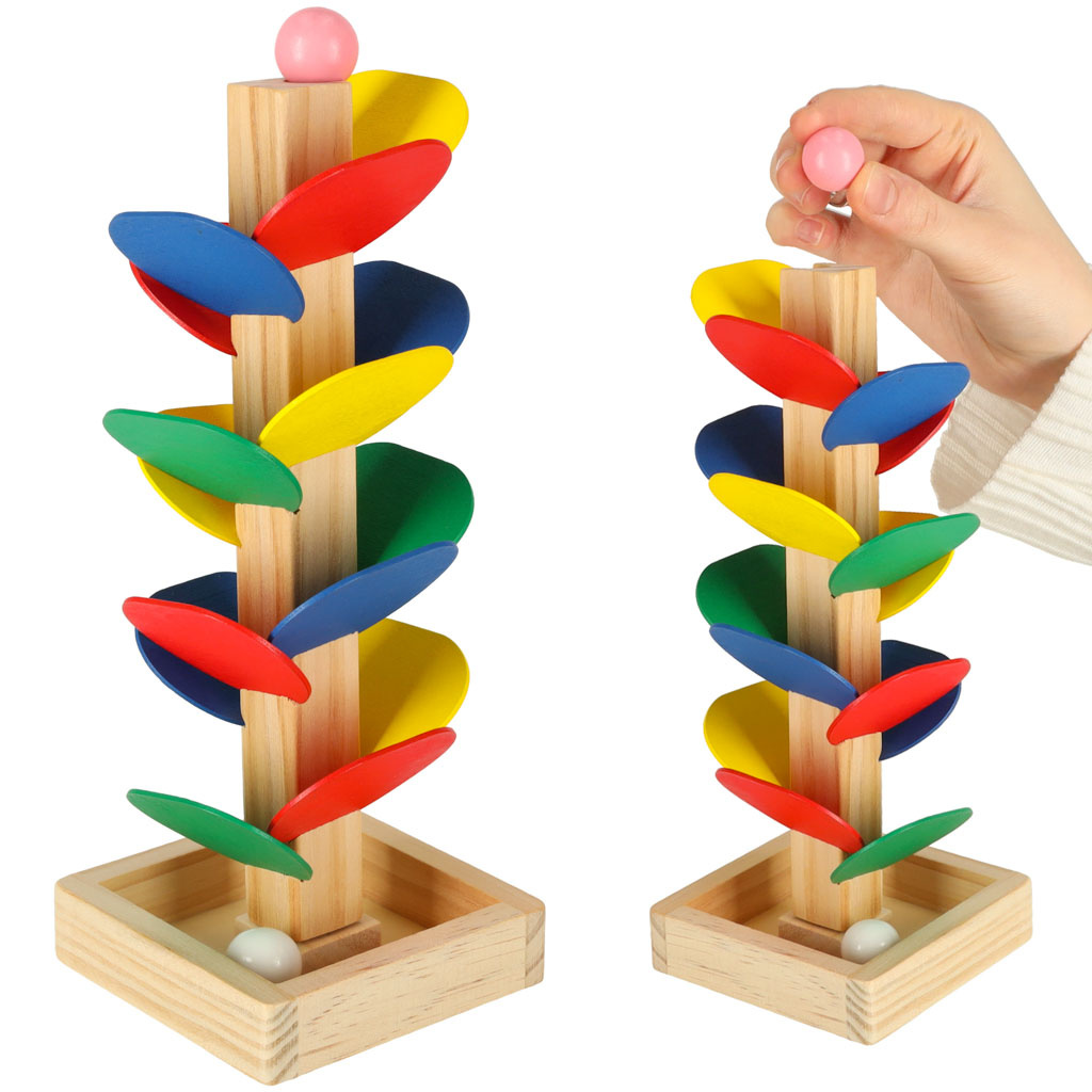 Drzewko-edukacyjne-klocki-drewniane-tor-kulkowy-Kulodrom-Montessori-142699 Edukacinis medis mediniai blokai kamuolio takas