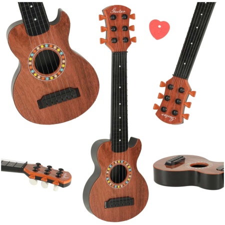 Klasikinė gitara vaikams medinė 6 stygų 18 colių 46,5 cm