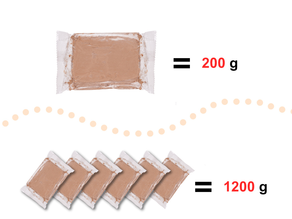 Molio masė puodžiaus ratui 1200g
