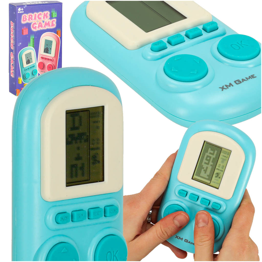 Gra-elektroniczna-zrecznosciowa-konsola-przenosna-niebieski-163468 Elektroninio arkadinio žaidimo nešiojamoji konsolė mėlyna