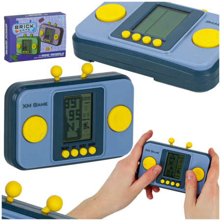 Gra-elektroniczna-zrecznosciowa-konsola-przenosna-szara-163489 Elektroninių arkadinių žaidimų nešiojamoji konsolė pilka