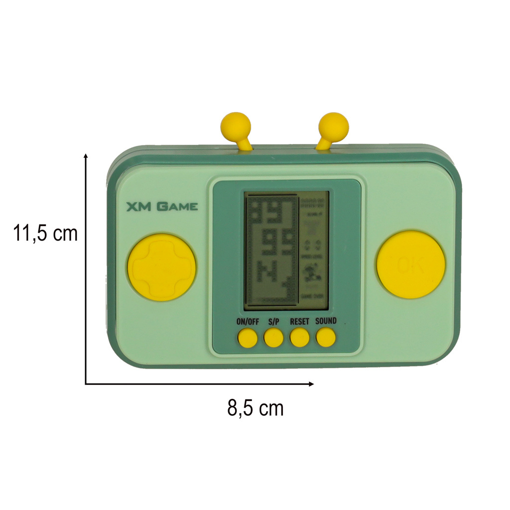 Gra-elektroniczna-zrecznosciowa-konsola-przenosna-zielony-163503 Elektroninių arkadinių žaidimų nešiojamoji konsolė žalia