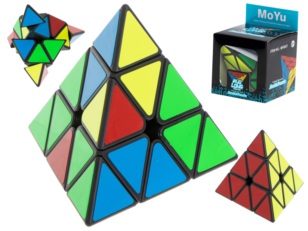 Gra-logiczna-Kostka-lamiglowka-PYRAMINX-Black-MoYu-978731 PYRAMINX dėlionės kubo žaidimas Black MoYu