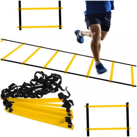 KX521282765 Koordinacinės gimnastikos treniruočių kopėčios geltonos spalvos
