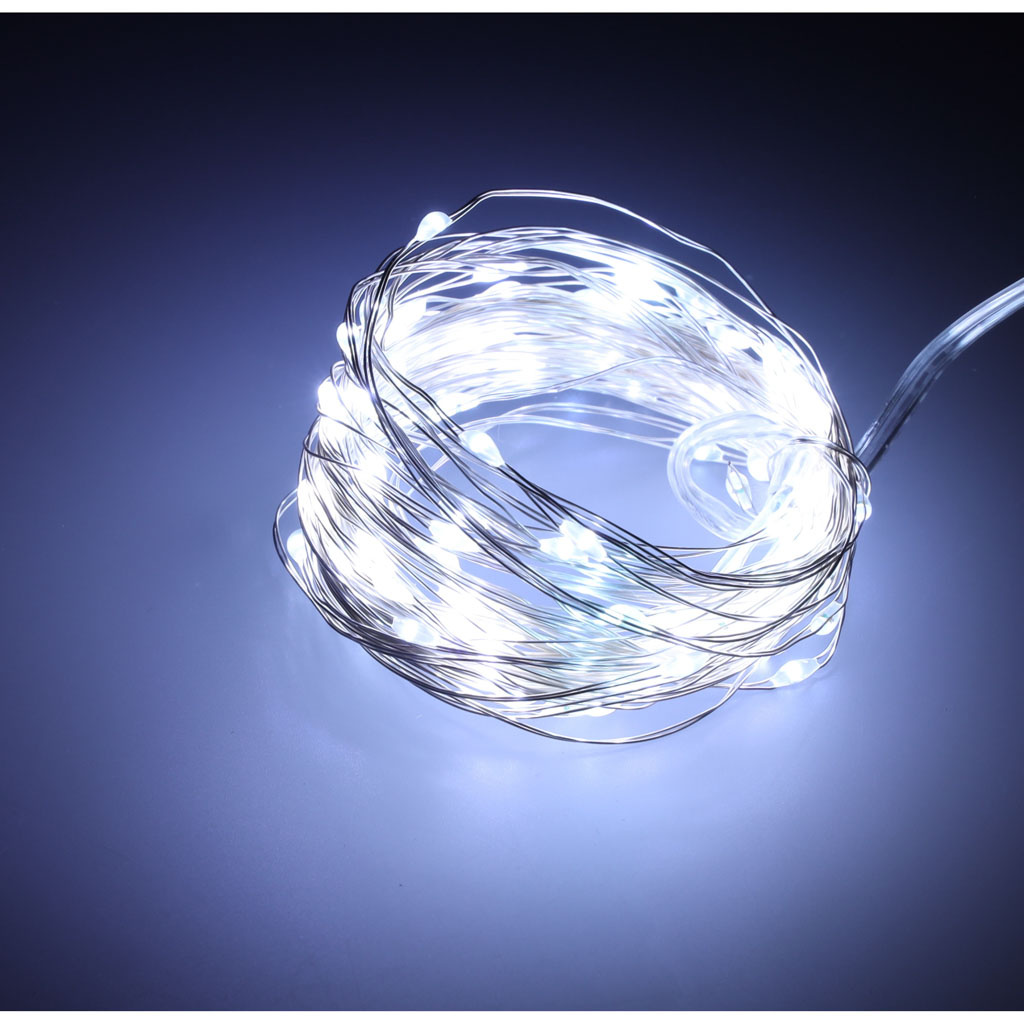 Lampki-LED-druciki-dekoracyjne-5m-50LED-zimny-bialy-148250 LED dekoratyvinis apšvietimas 5m 50LED šaltai balta