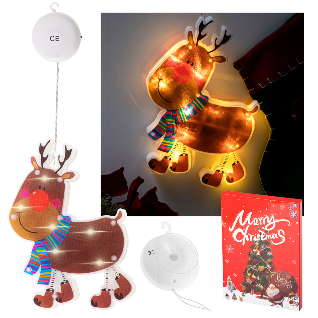 Lampki-LED-wiszaca-dekoracja-swiateczna-renifer-1058321 LED pakabinamas apšvietimas Kalėdų dekoracijos šiaurinis elnias
