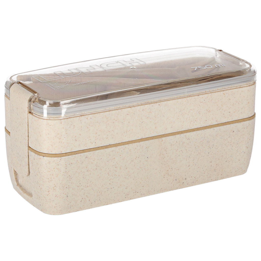 Lunch-box-sniadaniowka-pudelko-sniadaniowe-z-przegrodkami-dzielone-750ml-bezowe-176367 Pusryčių dėžutė pusryčių dėžutė su skyreliais, padalinta į skyrius 750ml, smėlio spalvos