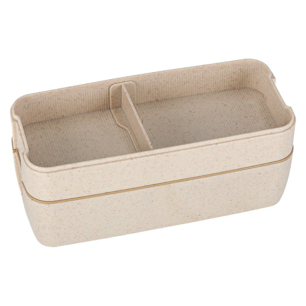 Lunch-box-sniadaniowka-pudelko-sniadaniowe-z-przegrodkami-dzielone-750ml-bezowe-176369 Pusryčių dėžutė pusryčių dėžutė su skyreliais, padalinta į skyrius 750ml, smėlio spalvos