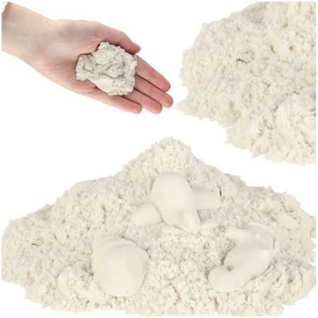 Piasek-kinetyczny-1kg-w-woreczku-bialy-168237 Vaikiškas smėlis 1 kg maišelyje baltas