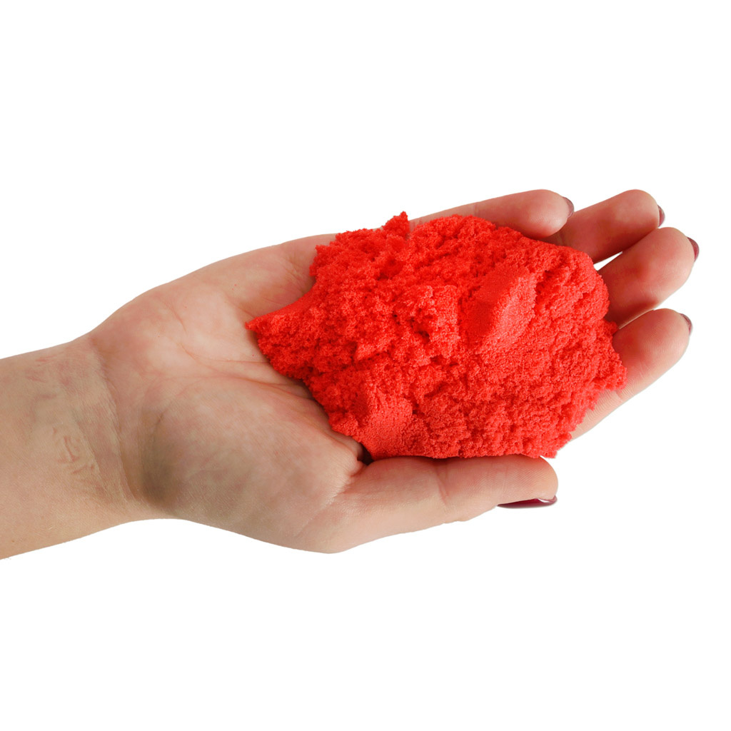 Piasek-kinetyczny-1kg-w-woreczku-czerwony-147147 Kinetinis smėlis 1 kg maišelyje raudonas