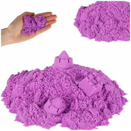Piasek-kinetyczny-1kg-w-woreczku-fioletowy-161605 Kinetinis smėlis 1 kg maišelyje, violetinės spalvos