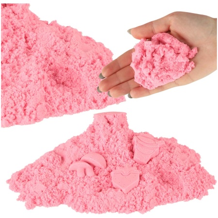 Piasek-kinetyczny-1kg-w-woreczku-rozowy-145056 Kinetinis smėlis 1 kg maišelyje rožinės spalvos