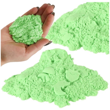 Piasek-kinetyczny-1kg-w-woreczku-zielony-145062 Kinetinis smėlis 1 kg maišelyje, žalias