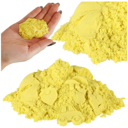 Piasek-kinetyczny-1kg-w-woreczku-zolty-145068 Kinetinis smėlis 1 kg maišelyje geltonos spalvos