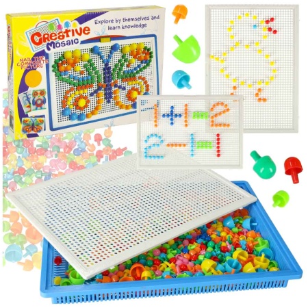 Puzzle-pinezki-grzybki-ukladanka-obrazkowa-296-sztuk-164341 Grybų smeigtukų dėlionės 296vnt.