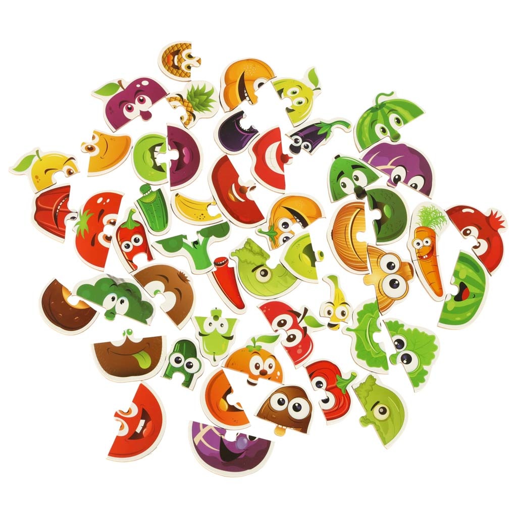 Puzzle-w-puszce-owoce-warzywa-25-puzzli-149150 Vaisių / daržovių skardinė dėlionė 25 dėlionės