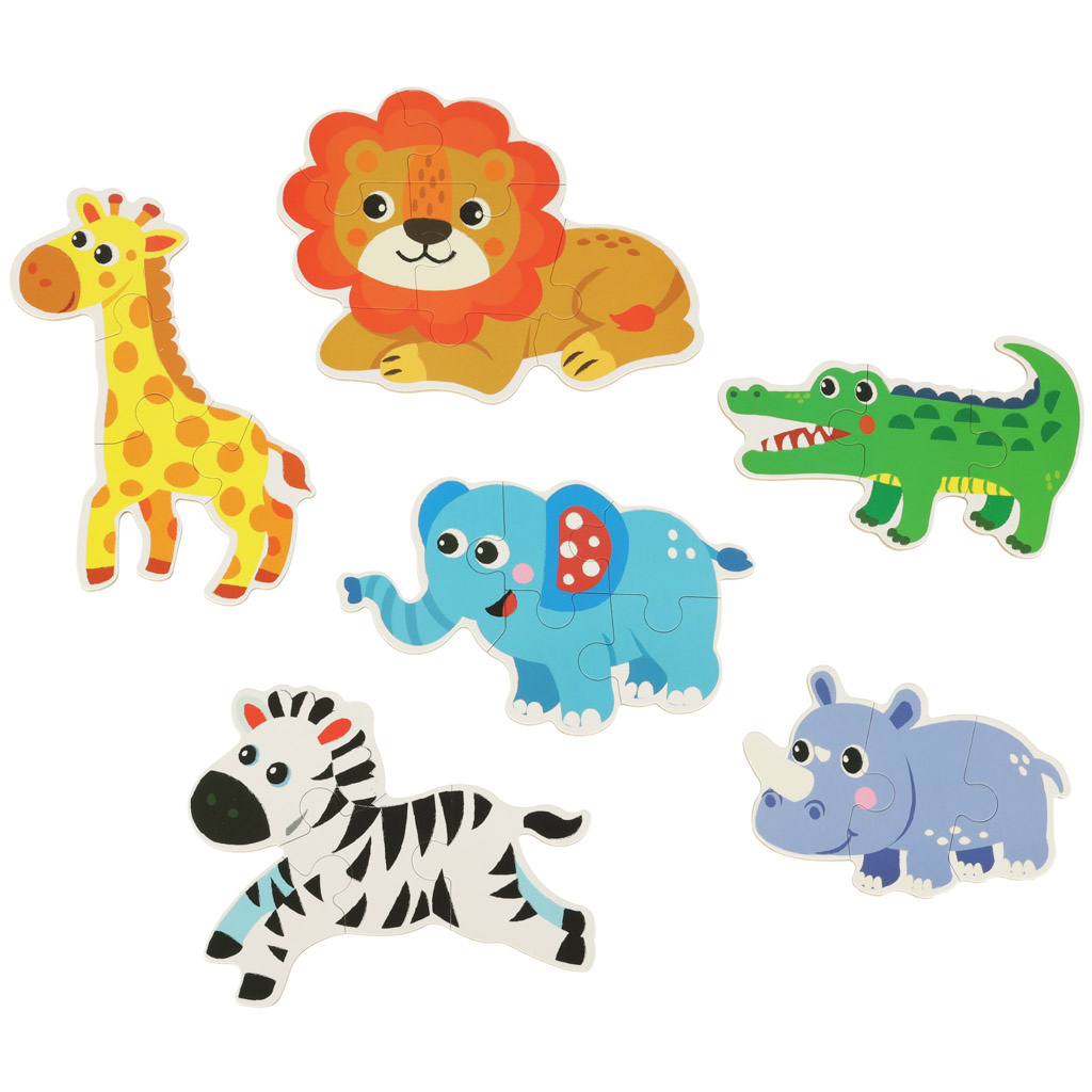 Puzzle-w-puszce-zwierzatka-safari-25-puzzli-149108 Dėlionės skardinėje skardinėje safario gyvūnai 25 dėlionės