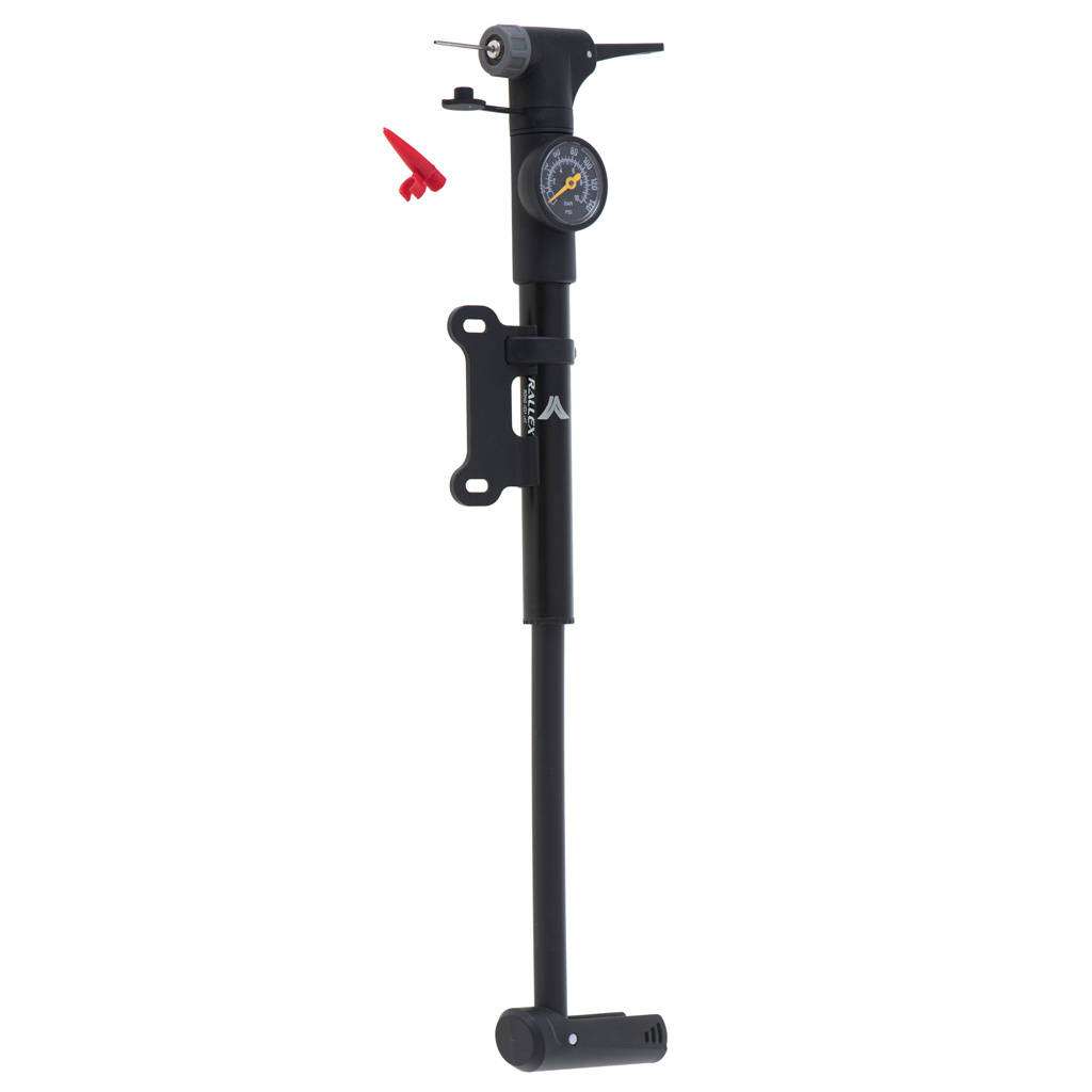 RALLEX-Pompka-do-roweru-z-manometrem-rowerowa-reczna-do-pilki-materaca-z-uchwytem-na-rower-164435 L-BRNO Dviračių pripūtimo aparatas su manometru, rankena