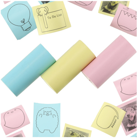 Rolki-termiczne-papier-do-drukarki-apartu-5-7cm-x-3m-3-sztuki-kolorowe-175816 Terminio popieriaus ritinėliai mini spausdintuvui 5,7 cmx3 m 3 vnt., spalvoti
