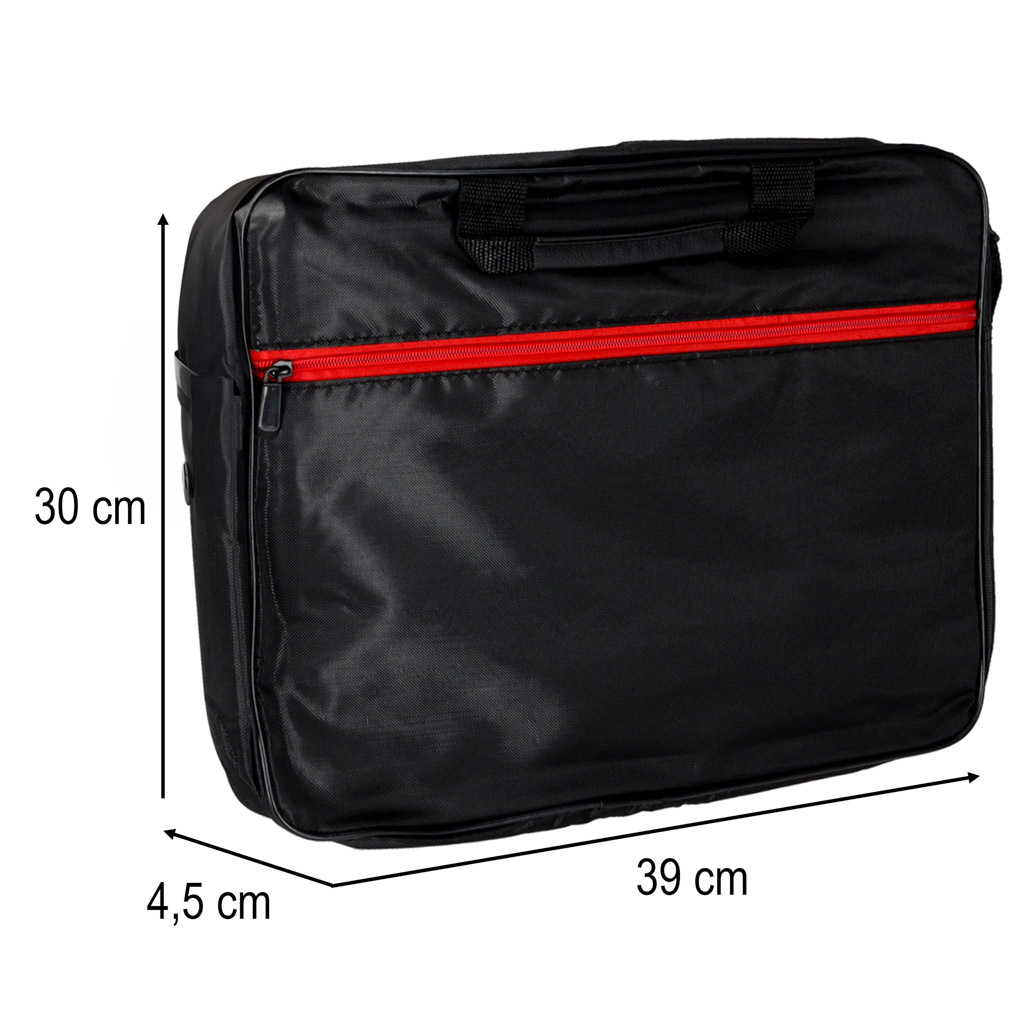 Torba-na-laptopa-15-6-cali-etui-pokrowiec-z-paskiem-teczka-damska-meska-czarna-174703 Nešiojamojo kompiuterio krepšys 15,6 colių dėklas su dirželiu portfelis moteriškas vyriškas juodas